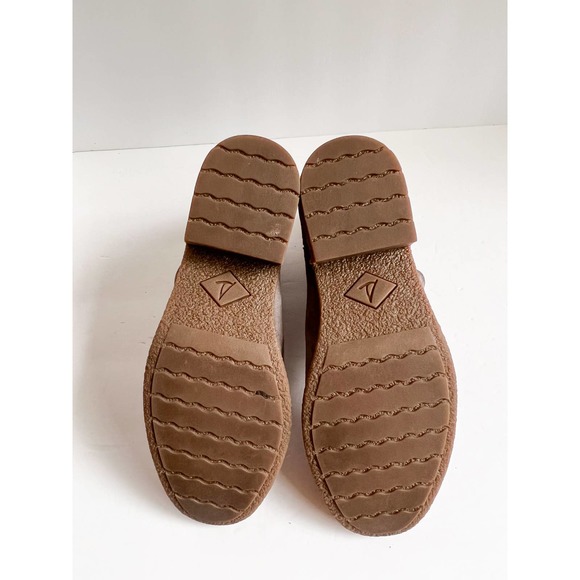 SPERRY Women's Gray Suede Back Zip Stacked Heel Maya Belle Ankle Booties size 6 - Picture 7 of 10